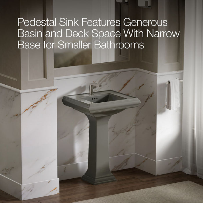 KOHLER K-2238-1 Memoirs 24-1/4" rectangular pedestal bathroom sink