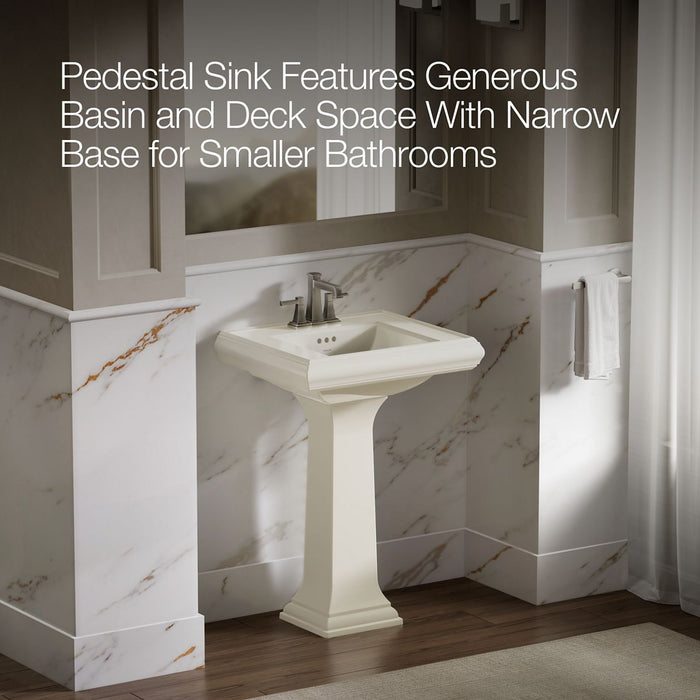 KOHLER K-2238-4 Memoirs 24-1/4" rectangular pedestal bathroom sink