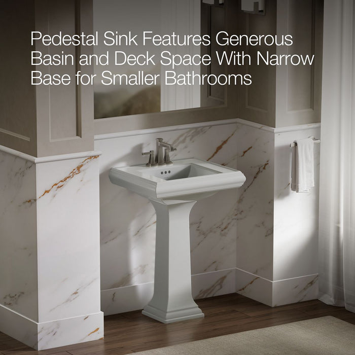 KOHLER K-2238-4 Memoirs 24-1/4" rectangular pedestal bathroom sink