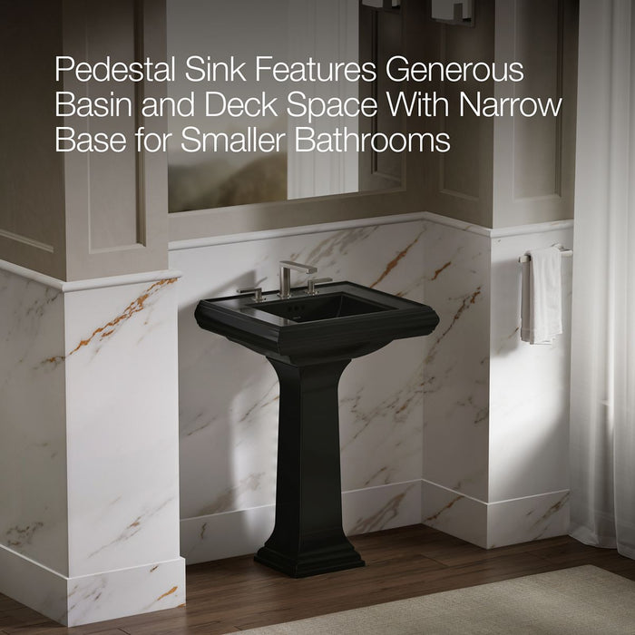 KOHLER K-2238-8 Memoirs 24-1/4" rectangular pedestal bathroom sink