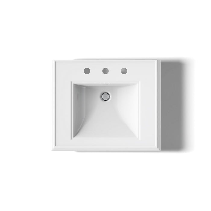 KOHLER K-2238-8 Memoirs 24-1/4" rectangular pedestal bathroom sink
