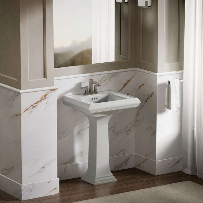 KOHLER K-2239-4 Memoirs Pedestal/console table bathroom sink basin with 4" centerset faucet holes
