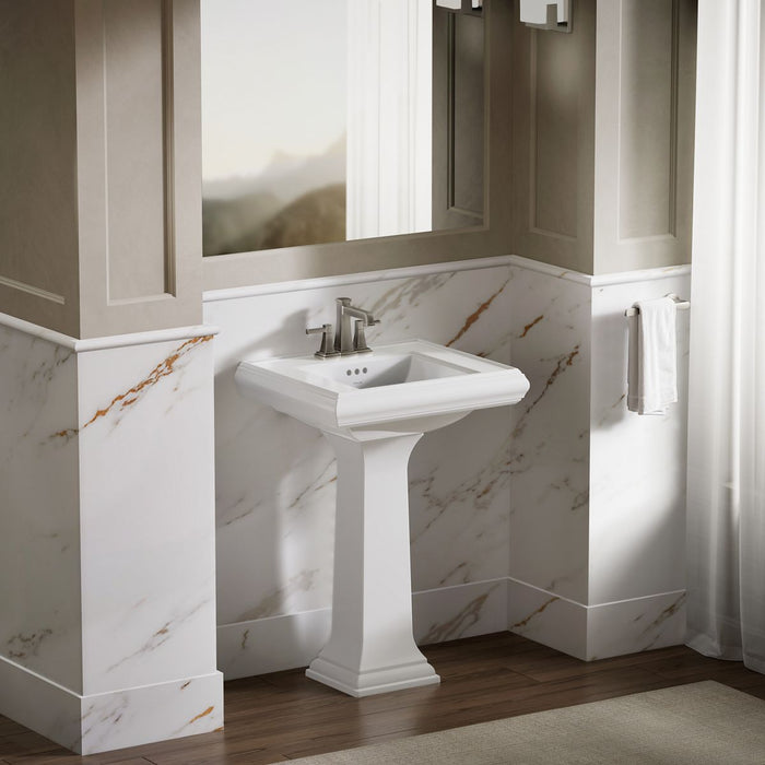 KOHLER K-2239-4 Memoirs Pedestal/console table bathroom sink basin with 4" centerset faucet holes