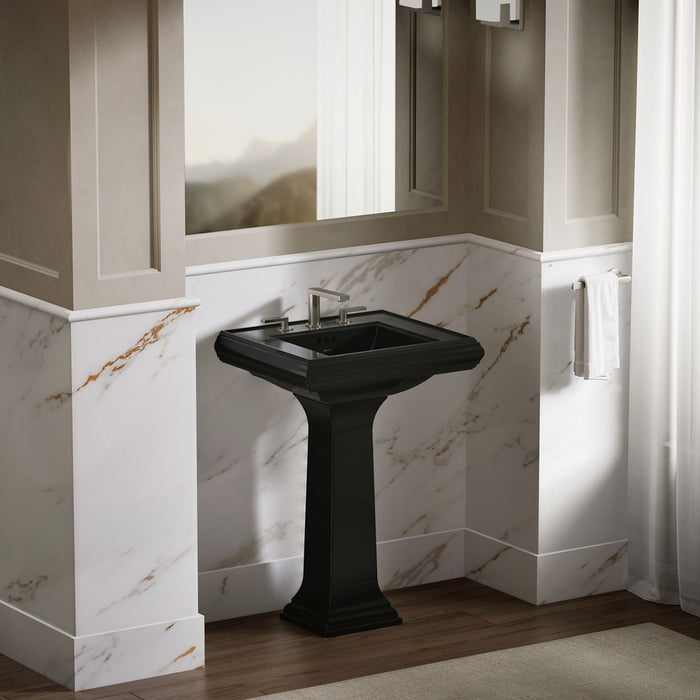 KOHLER K-2239-8 Memoirs Pedestal/console table bathroom sink basin with 8" widespread faucet holes