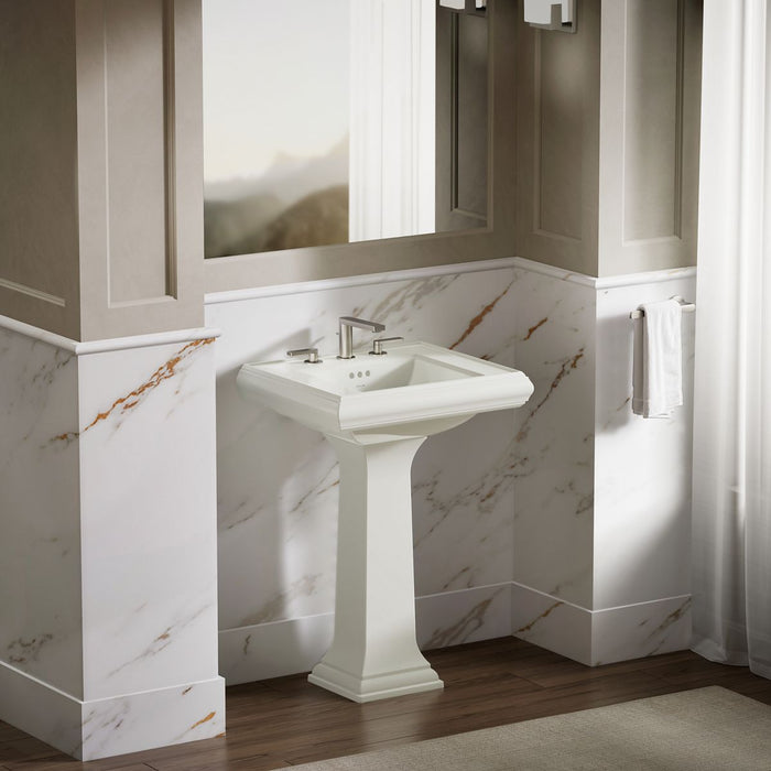 KOHLER K-2239-8 Memoirs Pedestal/console table bathroom sink basin with 8" widespread faucet holes
