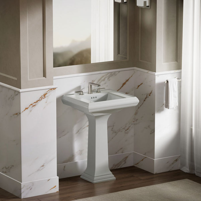 KOHLER K-2239-8 Memoirs Pedestal/console table bathroom sink basin with 8" widespread faucet holes