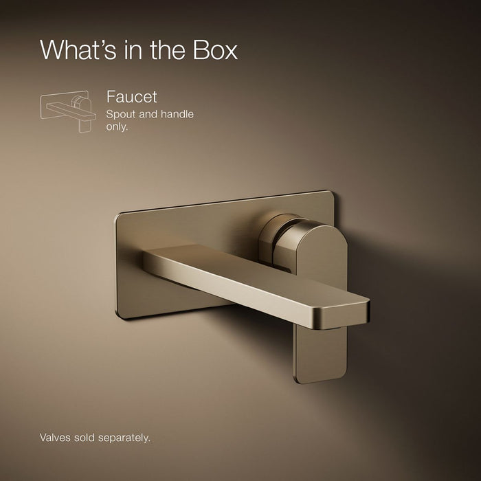 KOHLER K-22567-4 Parallel Wall-mount single-handle bathroom sink faucet, 1.2 gpm