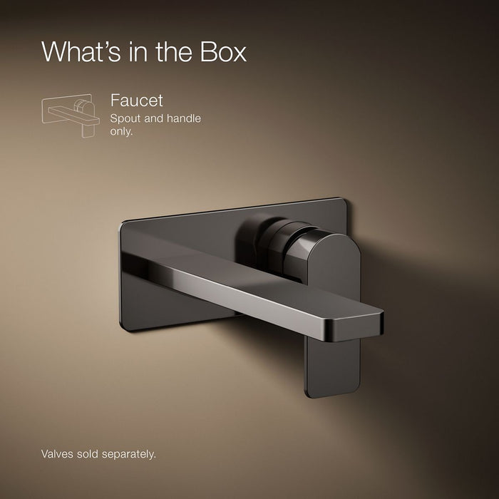 KOHLER K-22567-4 Parallel Wall-mount single-handle bathroom sink faucet, 1.2 gpm