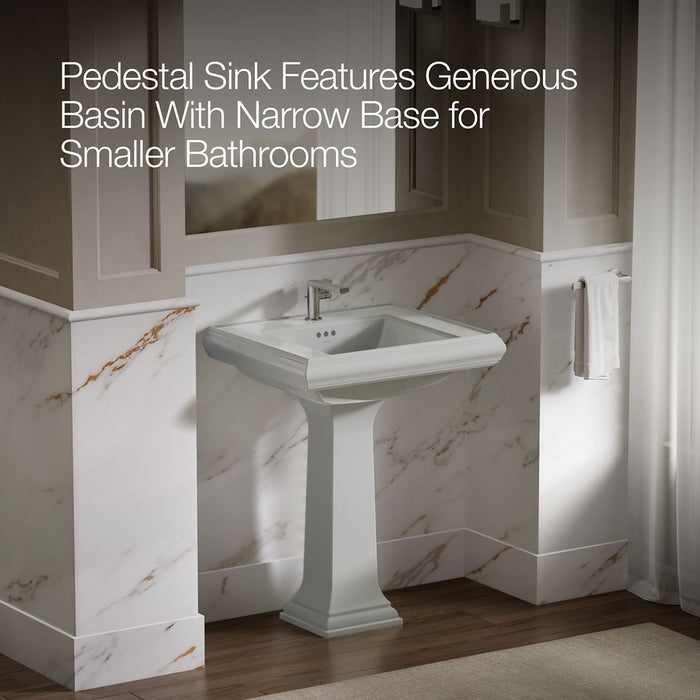 KOHLER K-2258-1 Memoirs 27-1/4" rectangular pedestal bathroom sink