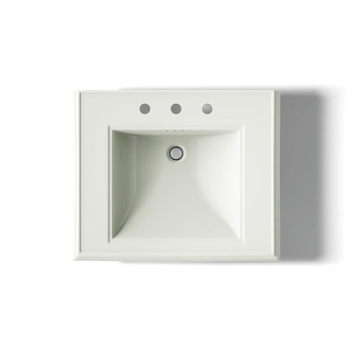 KOHLER K-2259-8 Memoirs Pedestal/console table bathroom sink basin with 8" widespread faucet holes