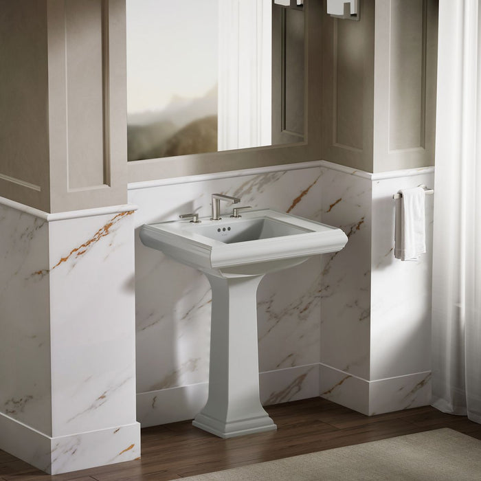 KOHLER K-2259-8 Memoirs Pedestal/console table bathroom sink basin with 8" widespread faucet holes