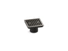 KOHLER K-22665 Clearflo Square brass tile-in shower drain (drain body not included), vibrant brushed nickel