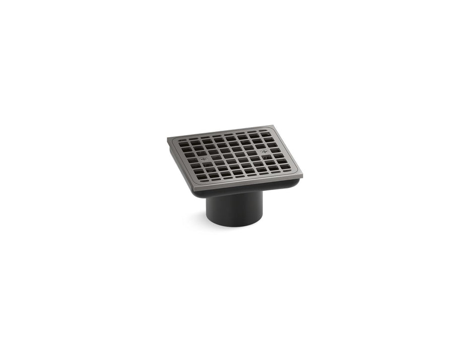 KOHLER K-22665 Clearflo Square brass tile-in shower drain (drain body not included), vibrant titanium