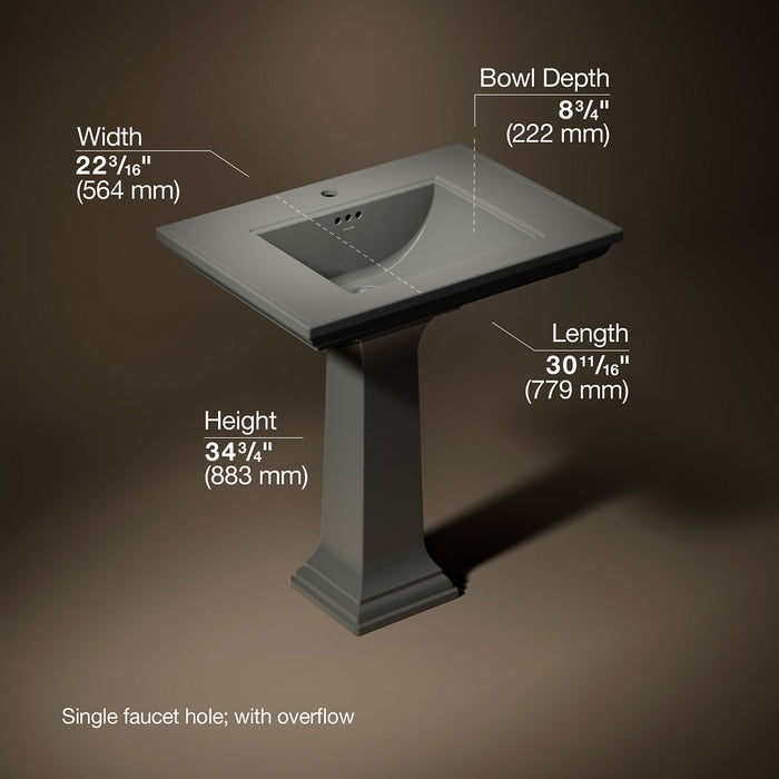 3/4 view of product with dimensions
