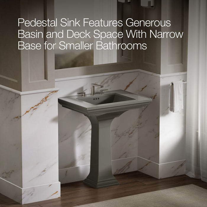 KOHLER K-2268-8 Memoirs 30-3/4" rectangular pedestal bathroom sink