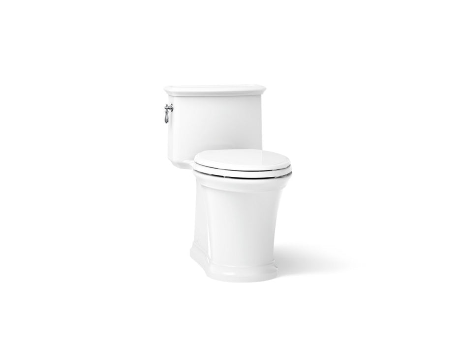 KOHLER K-22695 Harken One-piece compact elongated toilet with skirted trapway, 1.28 gpf