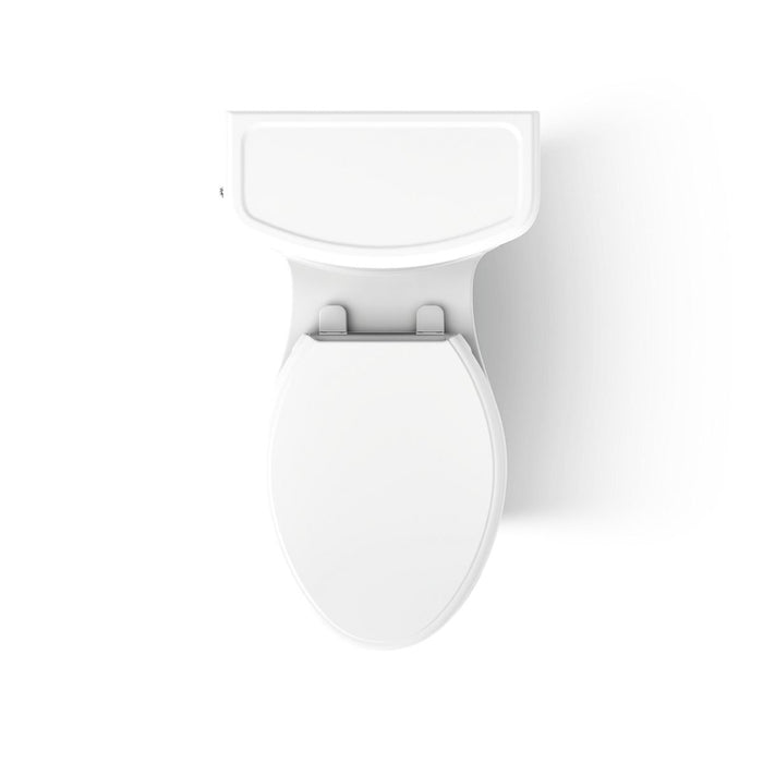 KOHLER K-22695 Harken One-piece compact elongated toilet with skirted trapway, 1.28 gpf
