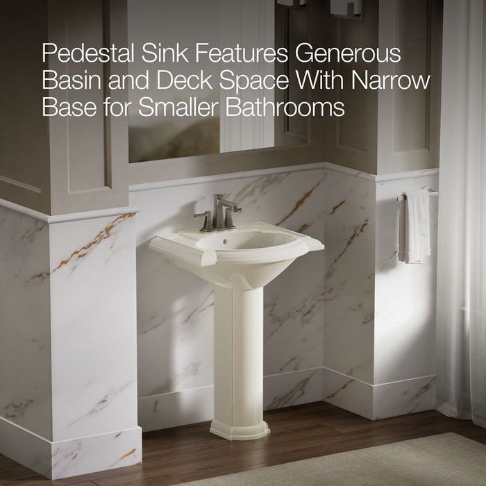 KOHLER K-2286-4 Devonshire 24-1/4" rectangular pedestal bathroom sink