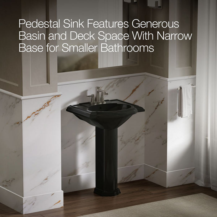 KOHLER K-2286-4 Devonshire 24-1/4" rectangular pedestal bathroom sink