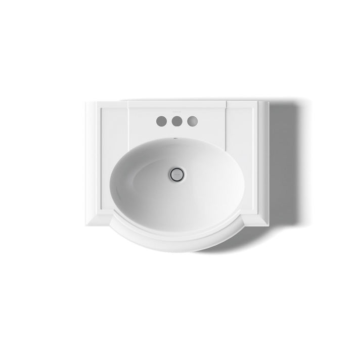KOHLER K-2286-4 Devonshire 24-1/4" rectangular pedestal bathroom sink