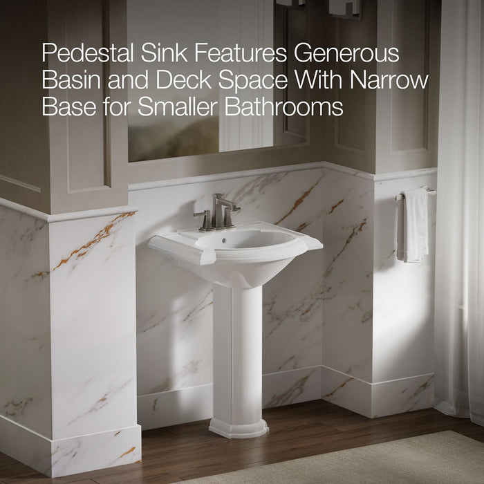 KOHLER K-2286-4 Devonshire 24-1/4" rectangular pedestal bathroom sink