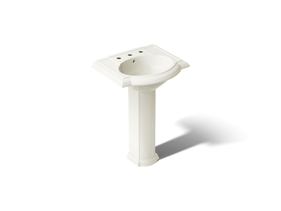 KOHLER K-2286-8 Devonshire 24-1/4" rectangular pedestal bathroom sink