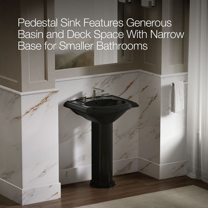 KOHLER K-2286-8 Devonshire 24-1/4" rectangular pedestal bathroom sink