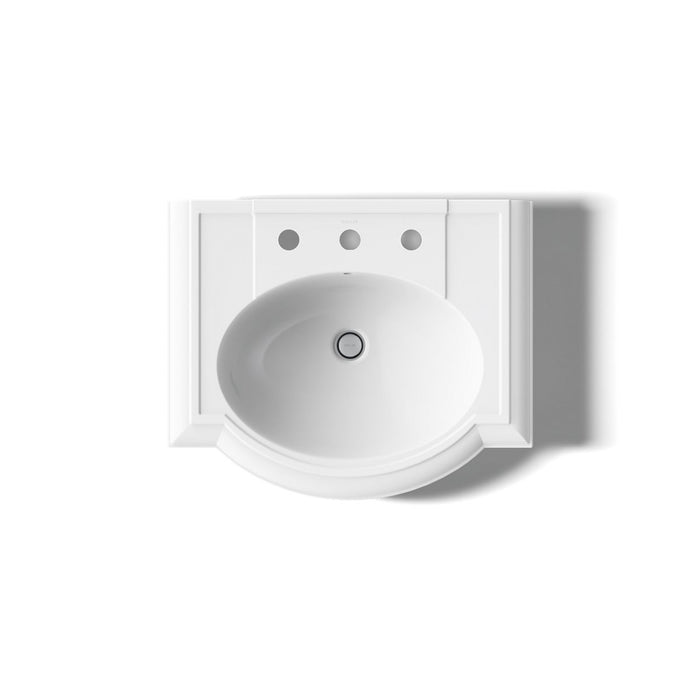 KOHLER K-2286-8 Devonshire 24-1/4" rectangular pedestal bathroom sink