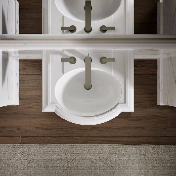 KOHLER K-2286-8 Devonshire 24-1/4" rectangular pedestal bathroom sink