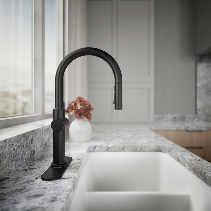 KOHLER K-22972 Crue Pull-down kitchen sink faucet with three-function sprayhead
