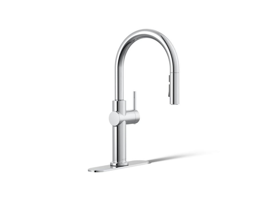 KOHLER K-22972 Crue Pull-down kitchen sink faucet with three-function sprayhead