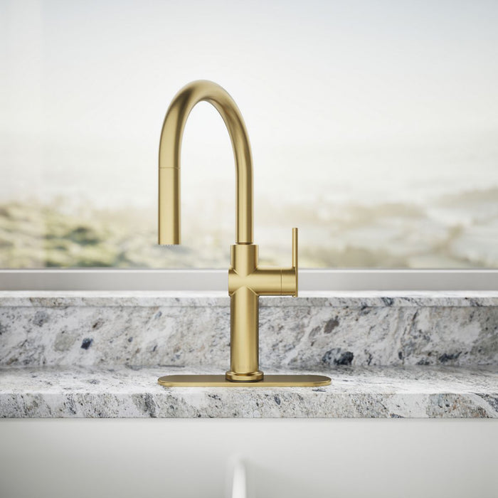 KOHLER K-22972 Crue Pull-down kitchen sink faucet with three-function sprayhead