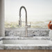 KOHLER K-22973 Crue Semi-professional kitchen sink faucet with three-function sprayhead, vibrant stainless - view 4