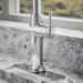 KOHLER K-22974 Crue Touchless Pull-down Kitchen Sink Faucet with Three-function Sprayhead, Polished Chrome - close-up view of