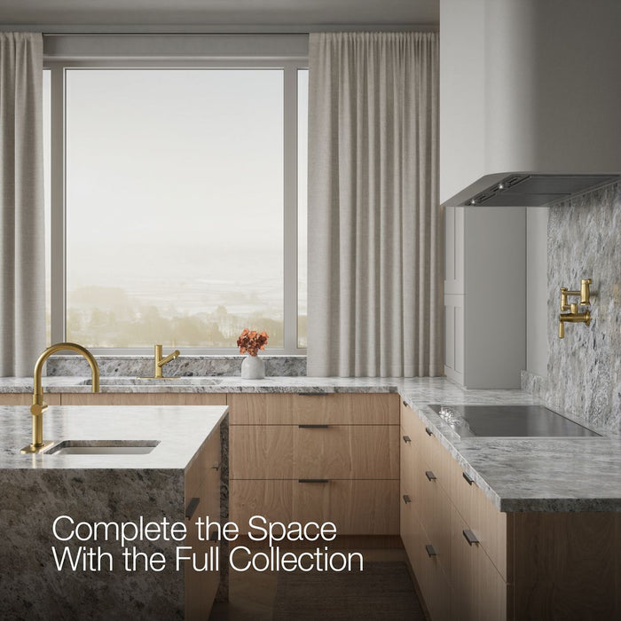 KOHLER K-22976 Crue Pull-out kitchen sink faucet with three-function sprayhead