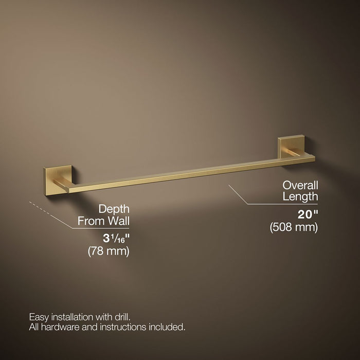 KOHLER K-23284 Square 18" towel bar