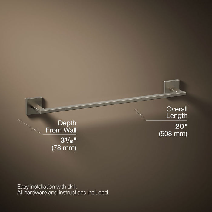 KOHLER K-23284 Square 18" towel bar