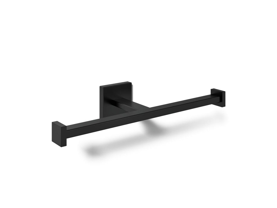 KOHLER K-23288 Square Double toilet paper holder, matte black