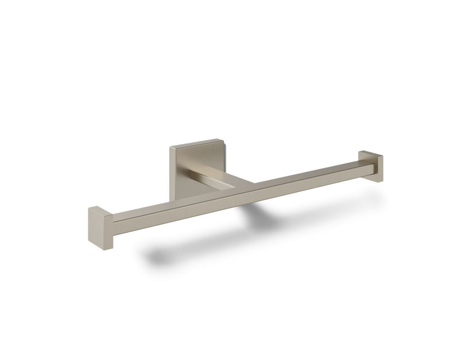 KOHLER K-23288 Square Double toilet paper holder, vibrant brushed nickel