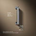 3/4 view of product with dimensions