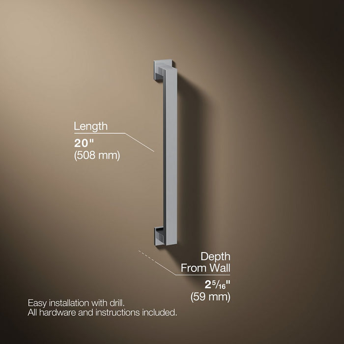 3/4 view of product with dimensions