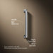 3/4 view of product with dimensions