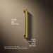 3/4 view of product with dimensions