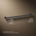 3/4 view of product with dimensions