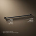3/4 view of product with dimensions