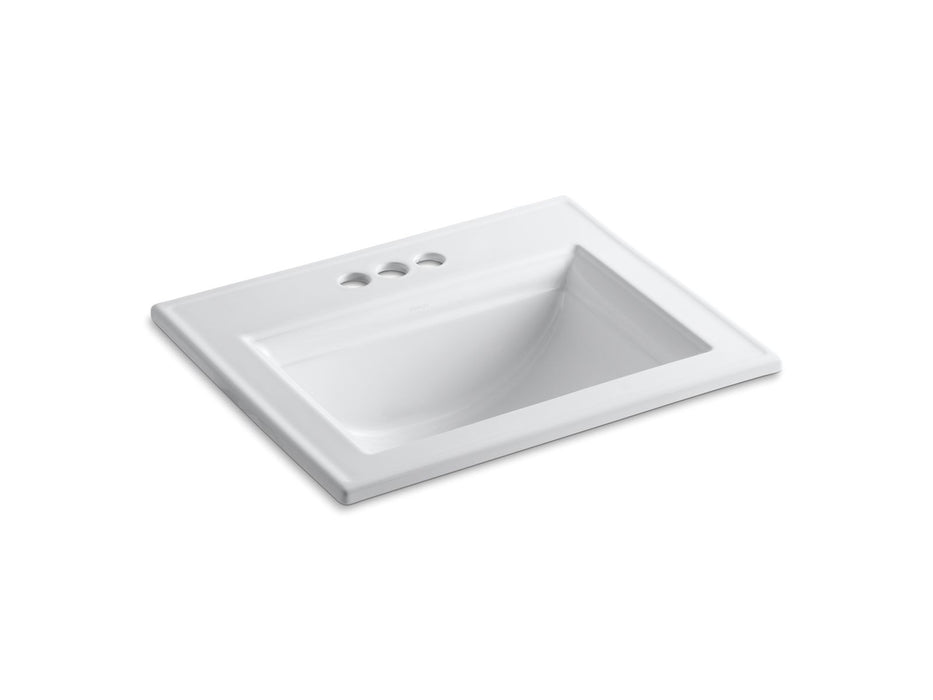 KOHLER K-2337-4 Memoirs 22-3/4" rectangular drop-in bathroom sink