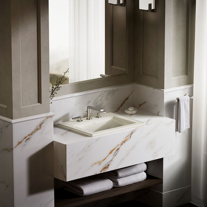 KOHLER K-2337-8 Memoirs 22-3/4" rectangular drop-in bathroom sink