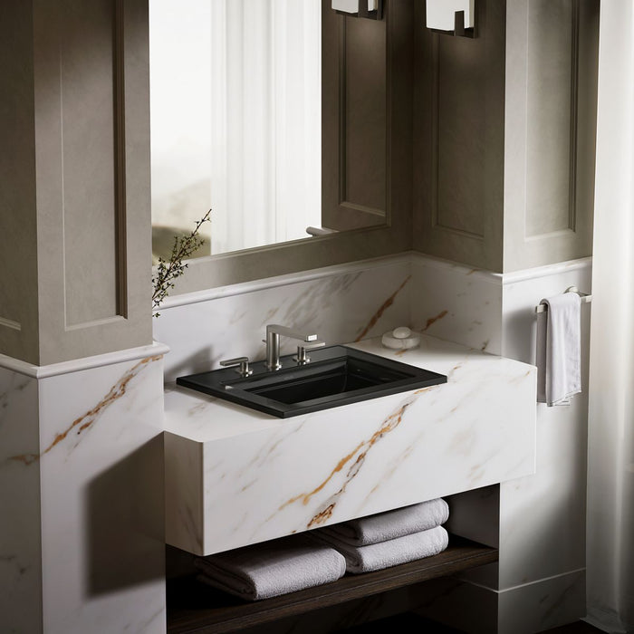 KOHLER K-2337-8 Memoirs 22-3/4" rectangular drop-in bathroom sink
