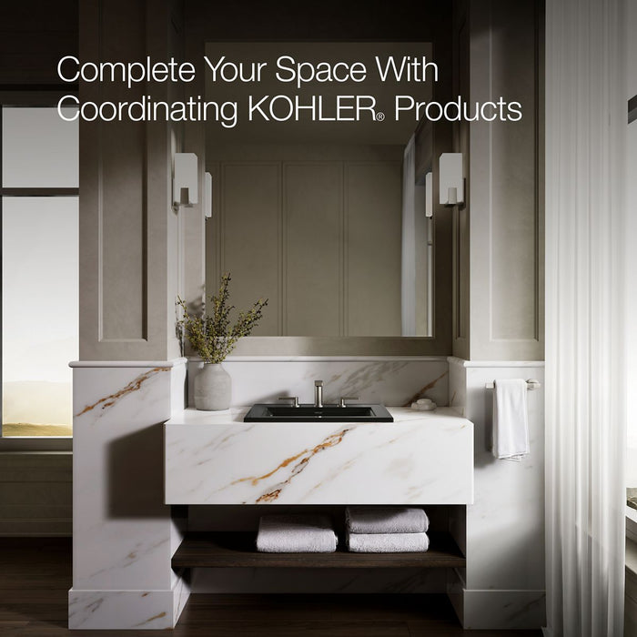 KOHLER K-2337-8 Memoirs 22-3/4" rectangular drop-in bathroom sink