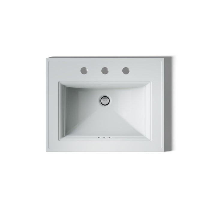 KOHLER K-2337-8 Memoirs 22-3/4" rectangular drop-in bathroom sink